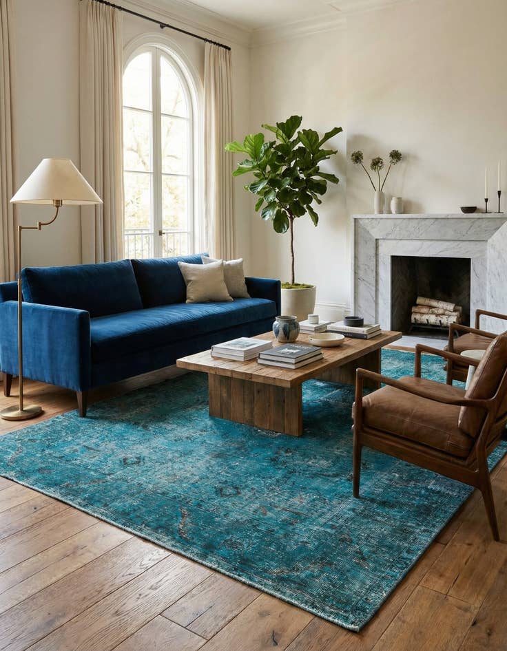 Detail image of 6' 8 x 9' 10  Hand Knotted Ultra Vintage Persian Wool Rug