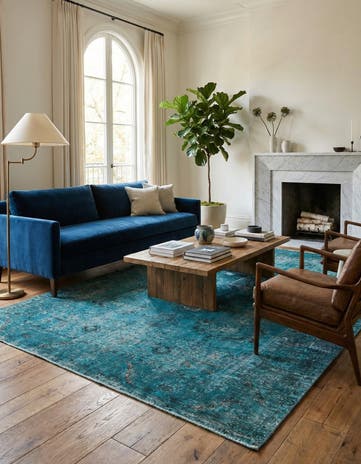 6' 8 x 9' 10 Hand Knotted Ultra Vintage Persian Wool Rug