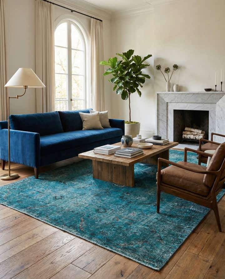 6' 8 x 9' 10 Hand Knotted Ultra Vintage Persian Wool Rug