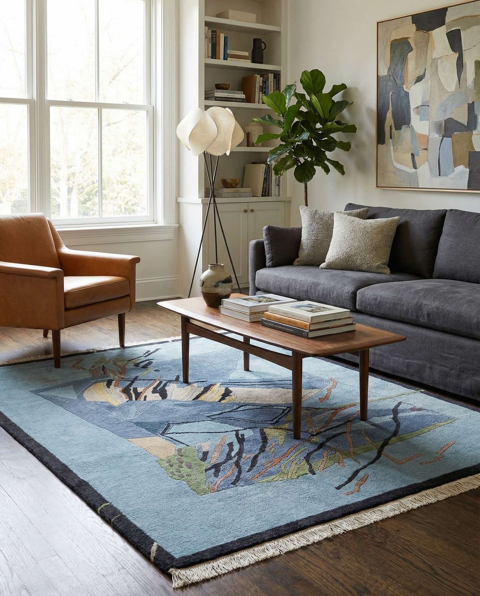 5' x 6' 5 Hand Knotted Tibet Wool Rug
