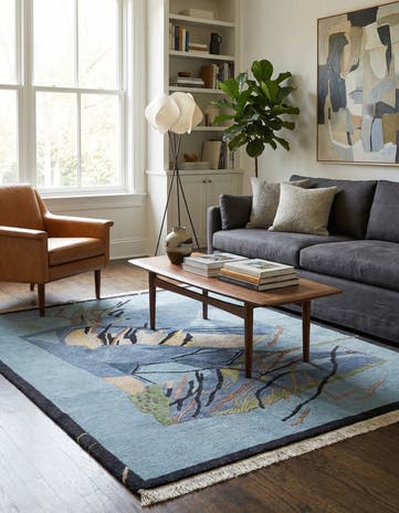 5' x 6' 5 Hand Knotted Tibet Wool Rug