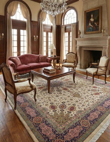9' 10 x 13' 4 Hand Knotted Tabriz Persian Rug