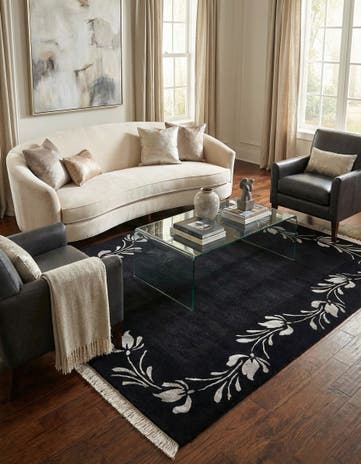 4' 11 x 6' 7 Hand Knotted Darya Wool Rug