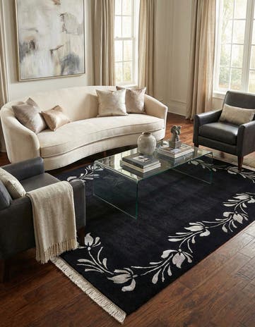 4' 11 x 6' 7 Hand Knotted Darya Wool Rug