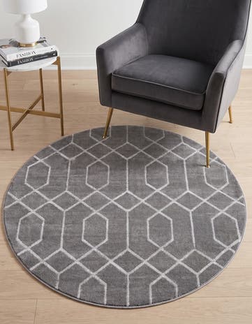 3' x 3' Marilyn Monroe™ Glam Trellis Round Rug
