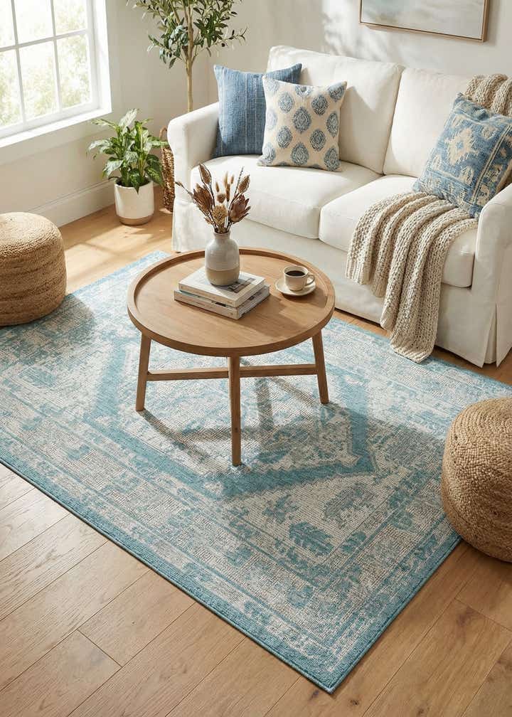 4' x 6' Easy-Clean Traditional Indoor / Outdoor Rug