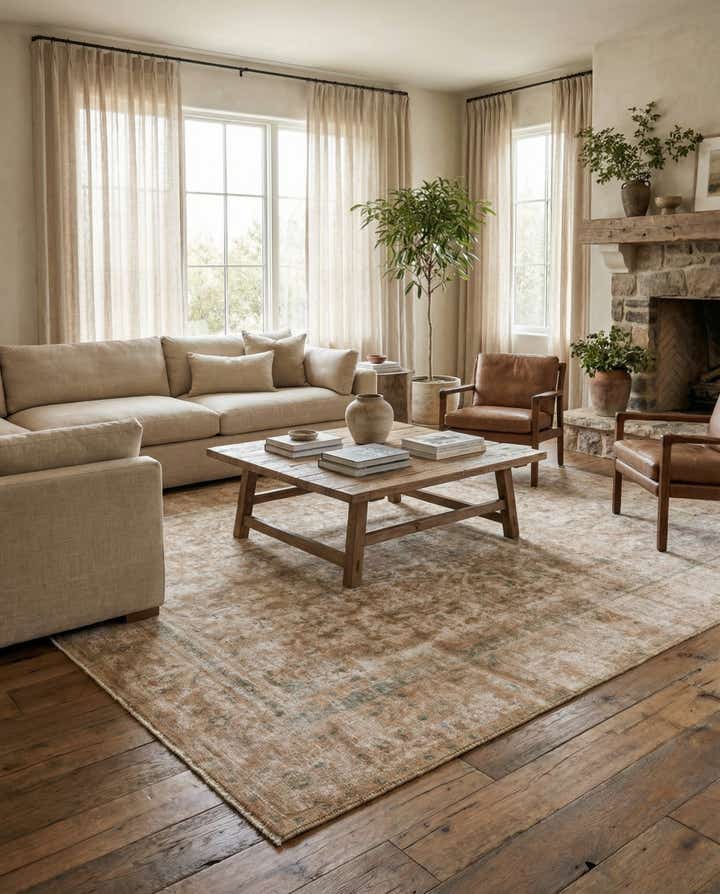 8' 7 x 11' 10 Hand Knotted Ultra Vintage Persian Wool Rug