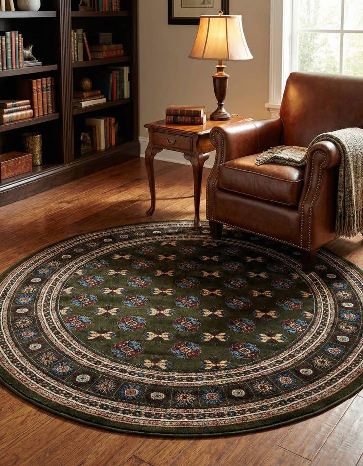 Detail image of 6' x 6' Bokhara Round Rug