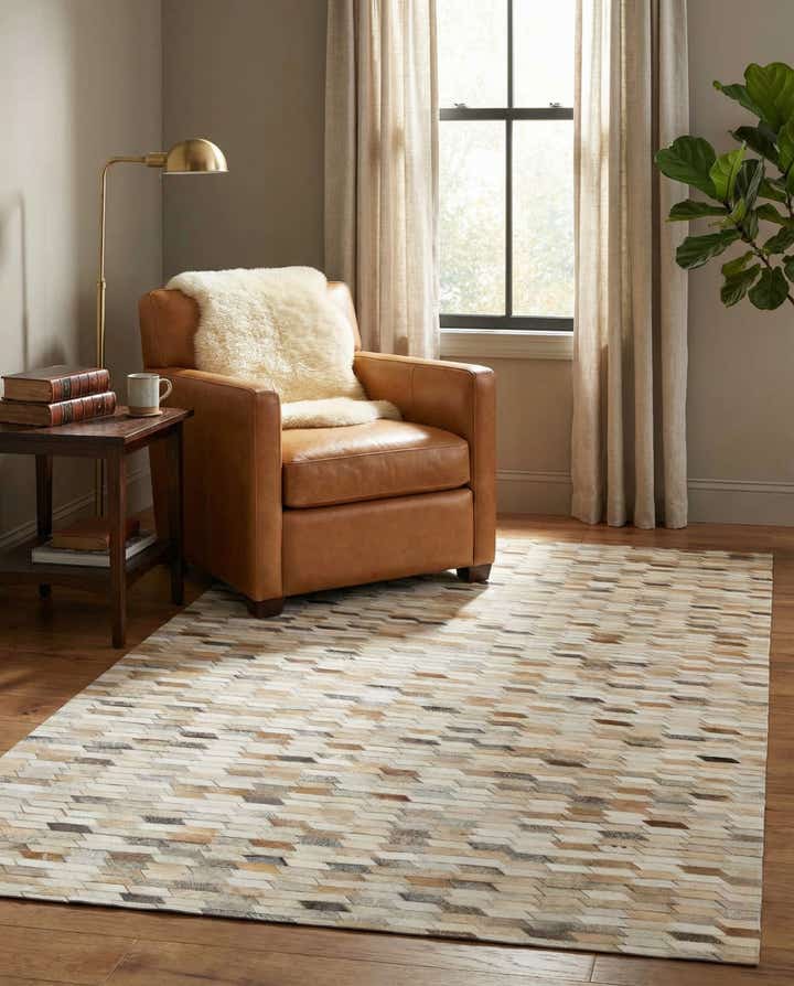 5' 1 x 8' 2 Cowhide - Patchwork Rug
