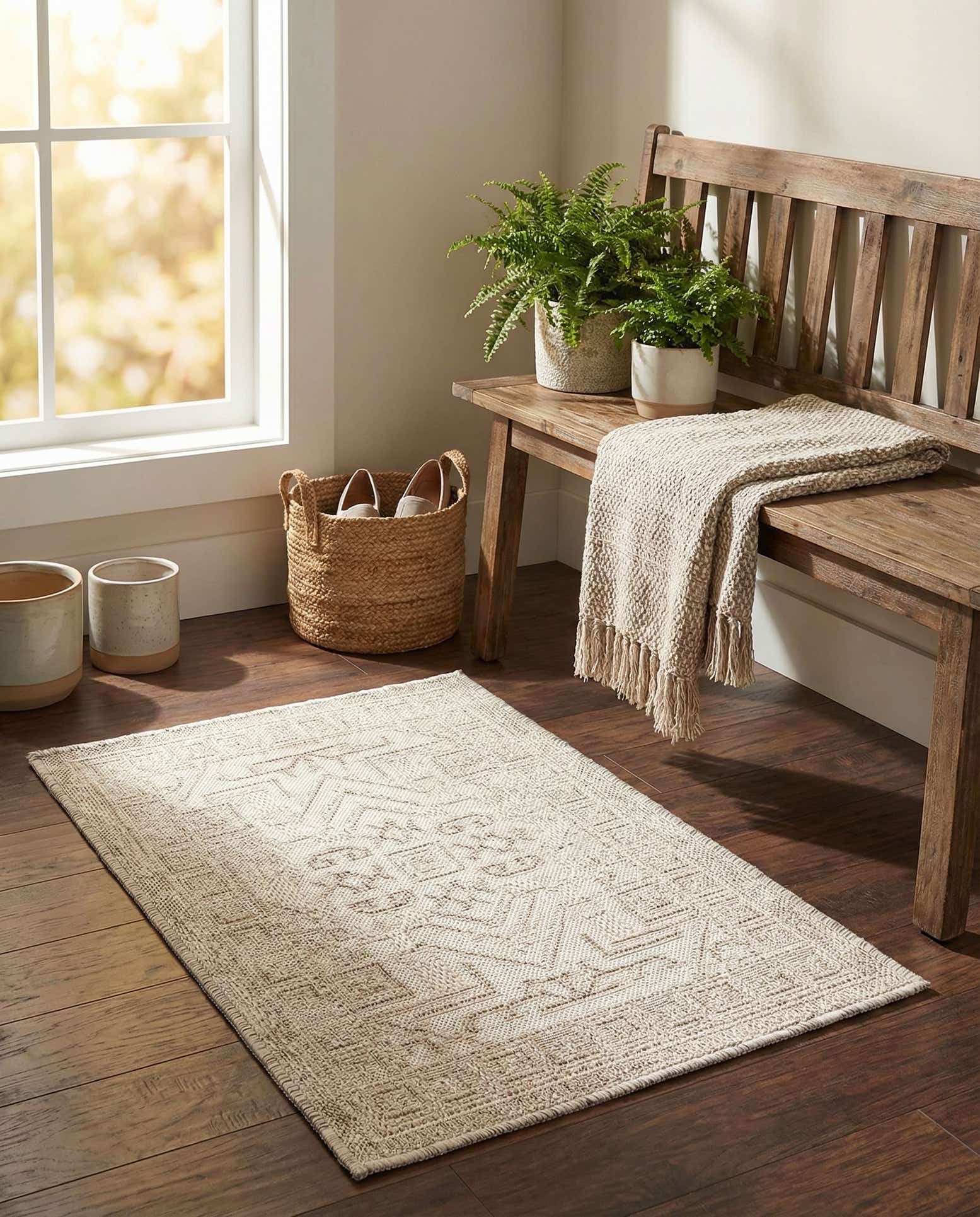 2' x 3' Easy-Clean Aztec Indoor / Outdoor Rug