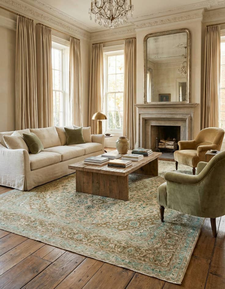 Detail image of 9' 5 x 12' 4  Hand Knotted Ultra Vintage Persian Wool Rug