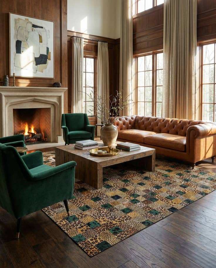 Detail image of 8' x 9' 10 Cowhide - Patchwork Rug