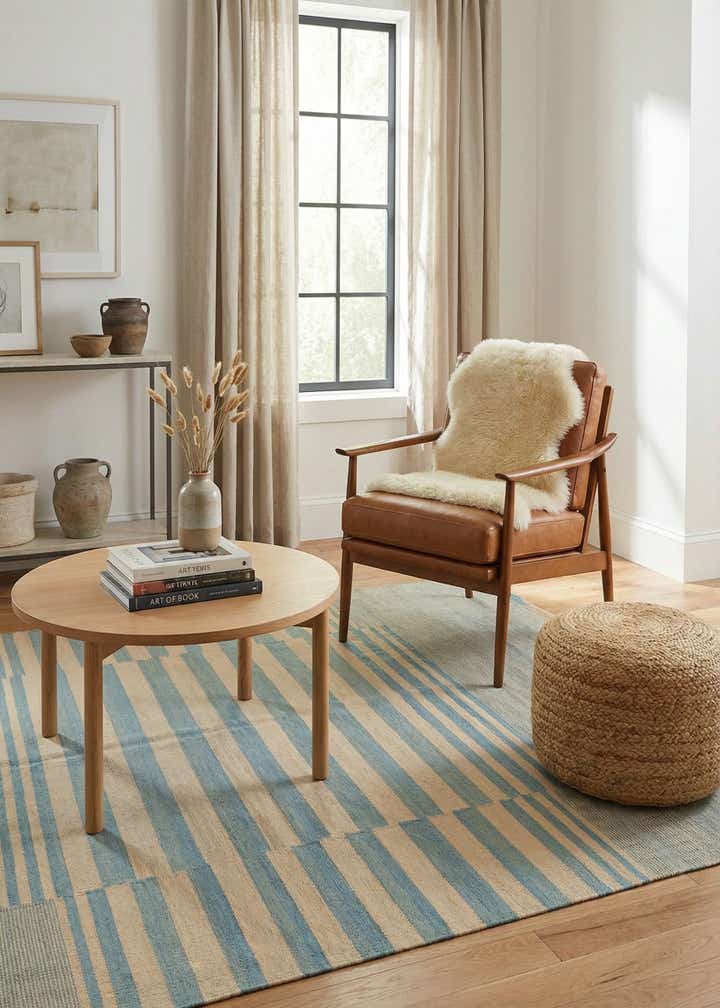 5' 6 x 7' 6 Hand Woven Kilim Modern Wool Rug