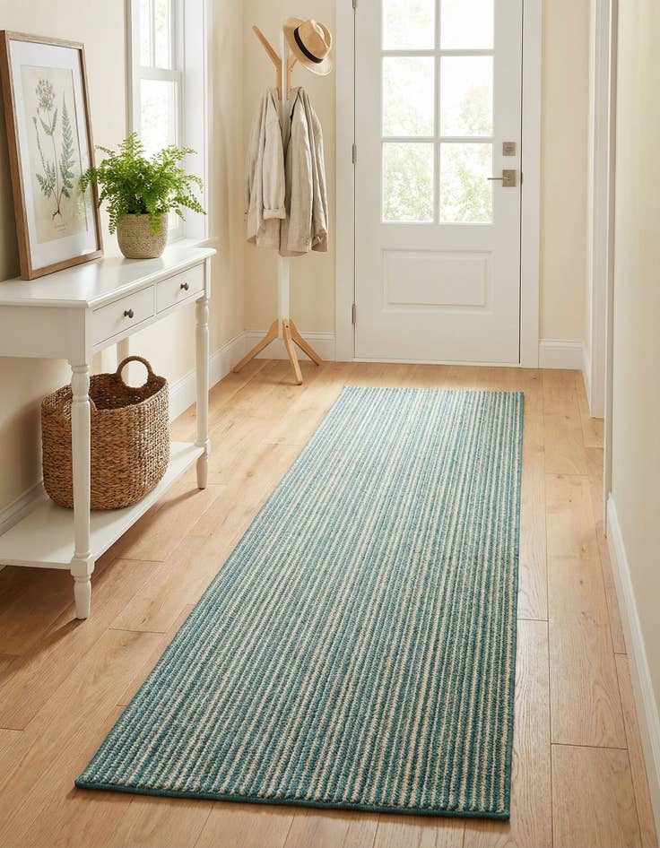 Detail image of 2' x 6' 1  Hand Woven Jill Zarin English Manor Farmhouse Wool Runner Rug