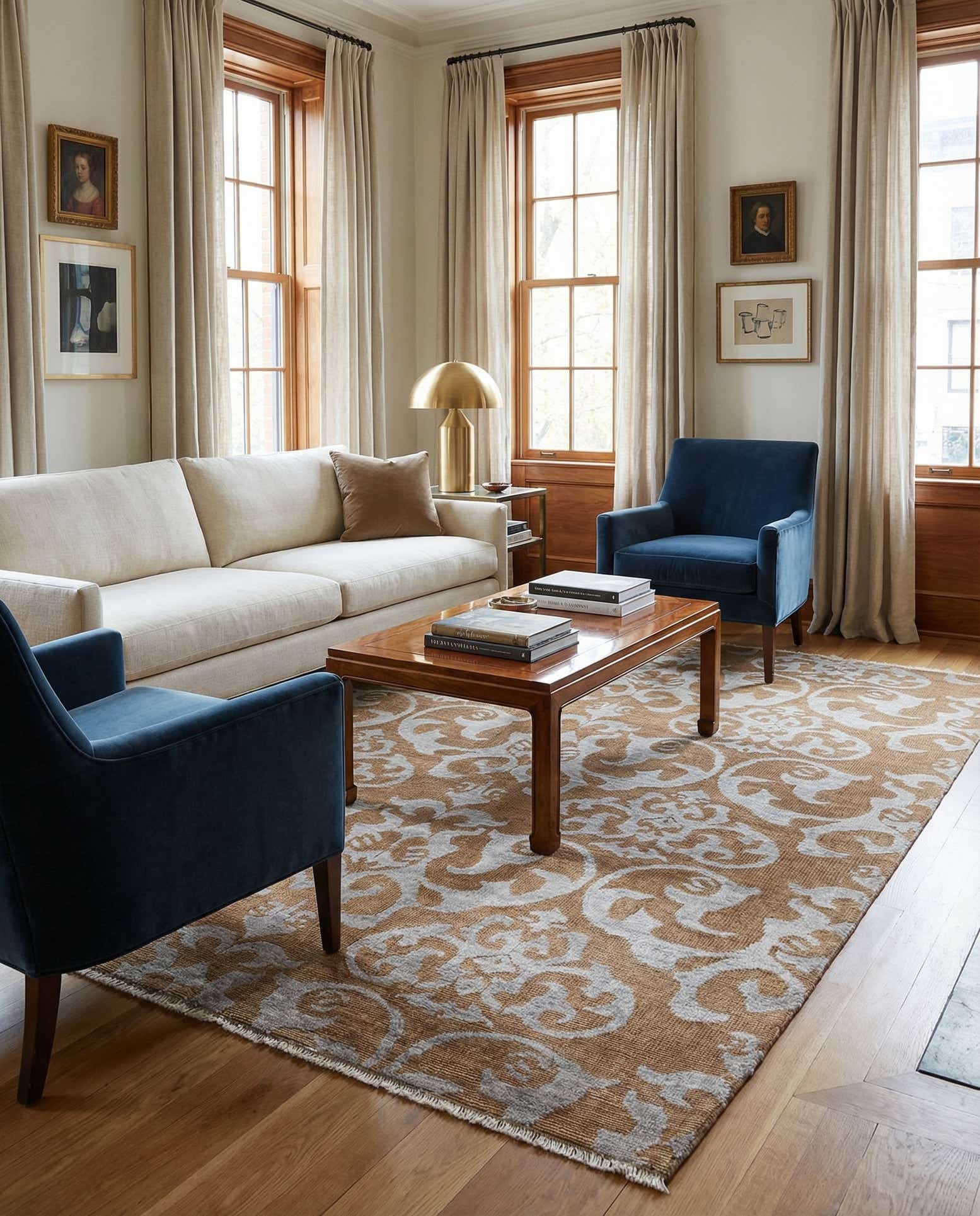 7' 6 x 9' 8 Hand Knotted Luna Wool Rug