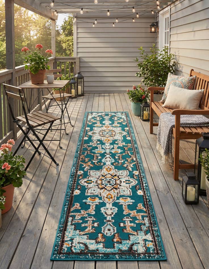 Detail image of 2' x 8'  Washable Casablanca Indoor / Outdoor Runner Rug