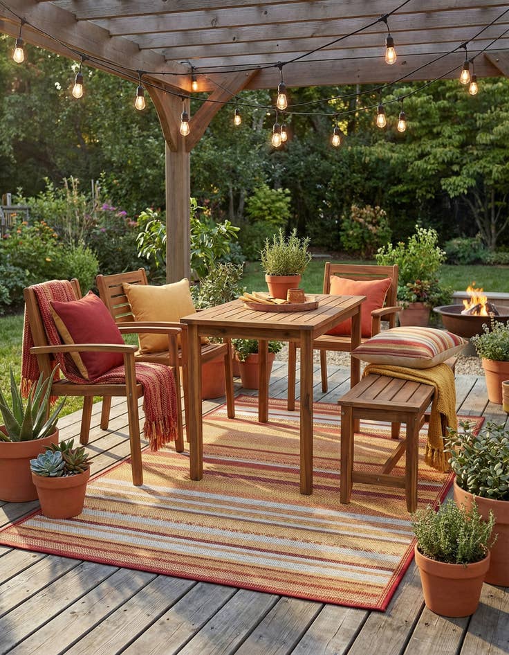 Detail image of 4' x 6'  Washable Baja Indoor / Outdoor Rug