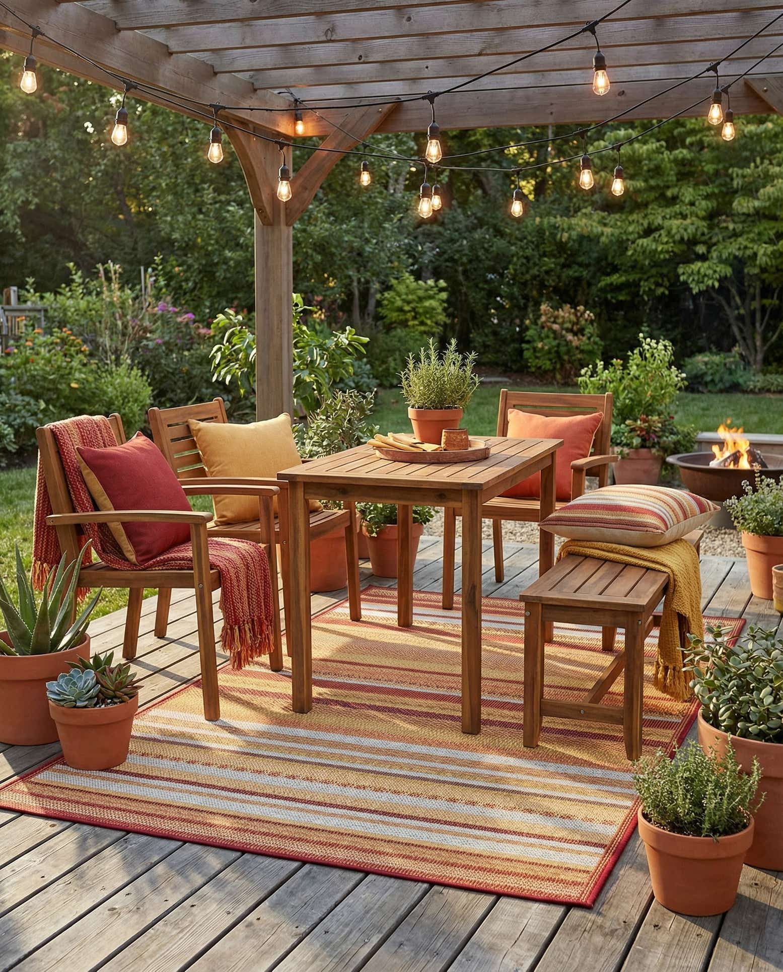 4' x 6' Easy-Clean Baja Indoor / Outdoor Rug