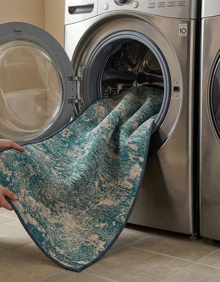 Detail image of  2' x 6'  Washable Modern Indoor / Outdoor Runner Rug