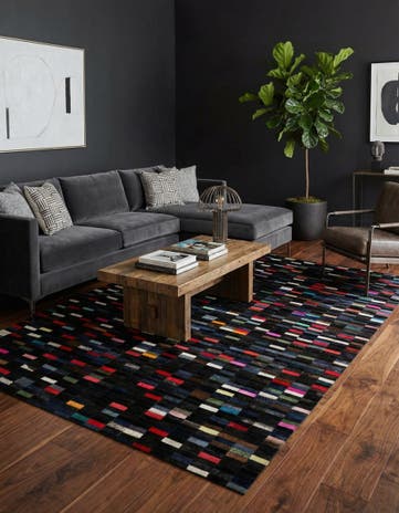 5' 3 x 8' Cowhide - Patchwork Rug