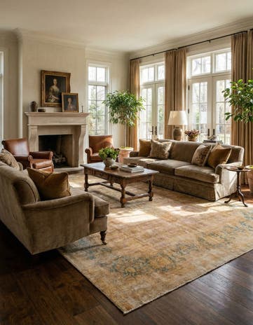 9' 8 x 13' 7 Vintage Royal Wool Rug