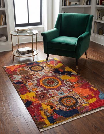 3' 5 x 5' 1 Hand Knotted Mamluk Ziegler Rug