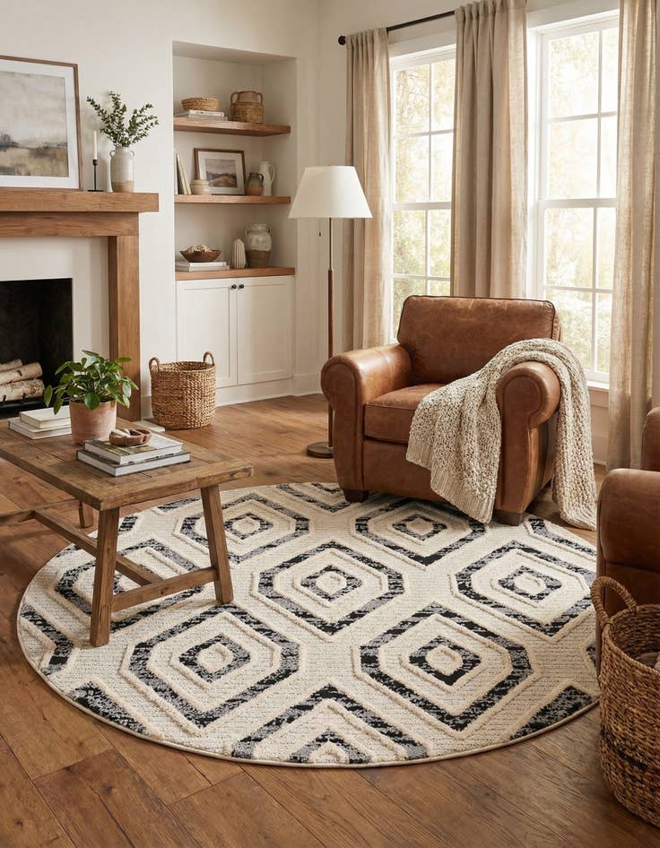 Detail image of 7' x 7' Cherokee Round Rug