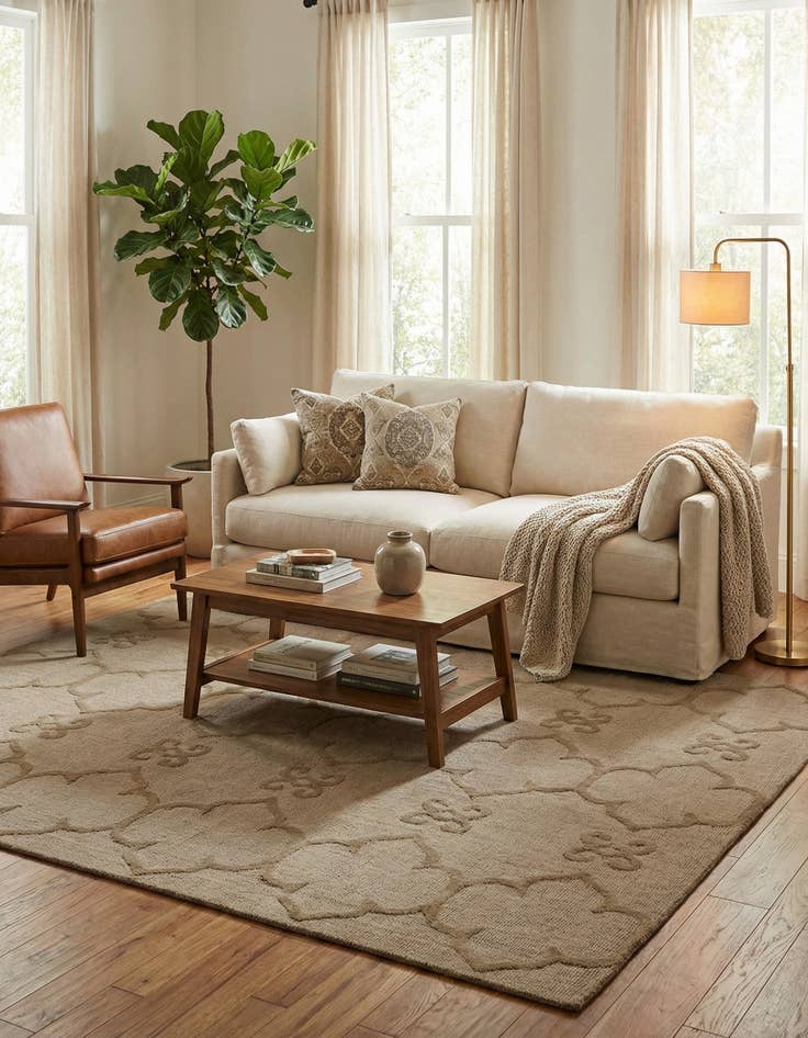 Detail image of 5' 1 x 7' Luna Wool Rug