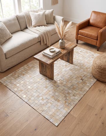 4' x 5' 7 Cowhide Stocks Rug