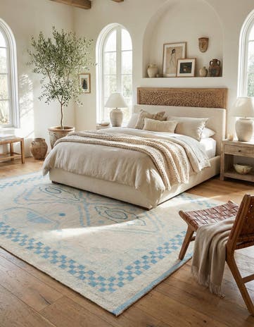 8' x 10' 1 Hand Knotted Moroccan Wool Rug
