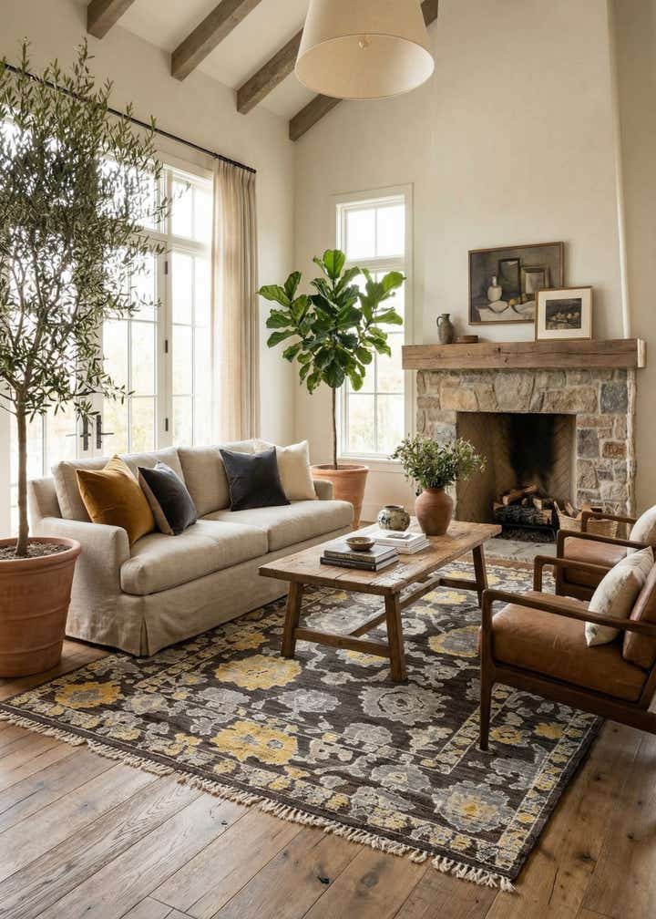 8' 3 x 10' 3 Hand Knotted Oushak Wool Rug