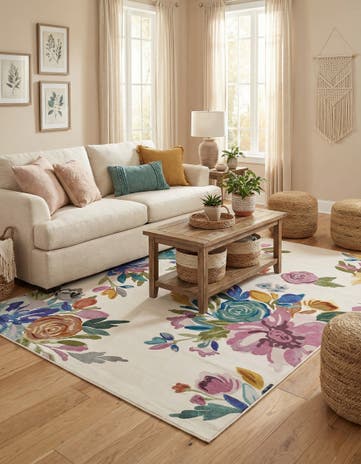 Ivory Blossom Rug