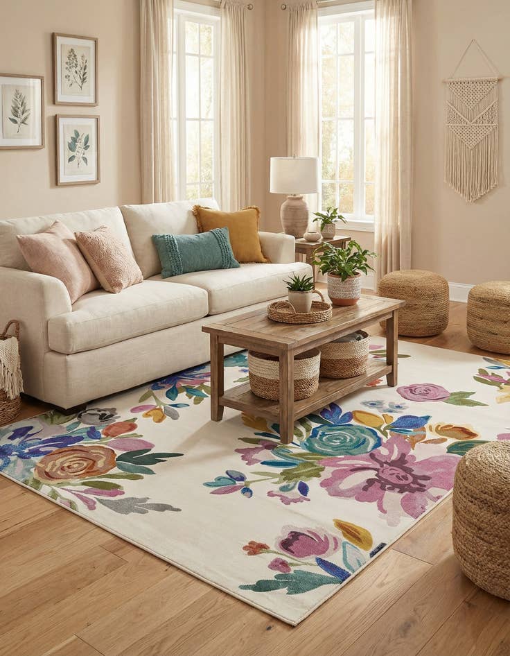 Detail image of 6' 1 x 9' Blossom Rug