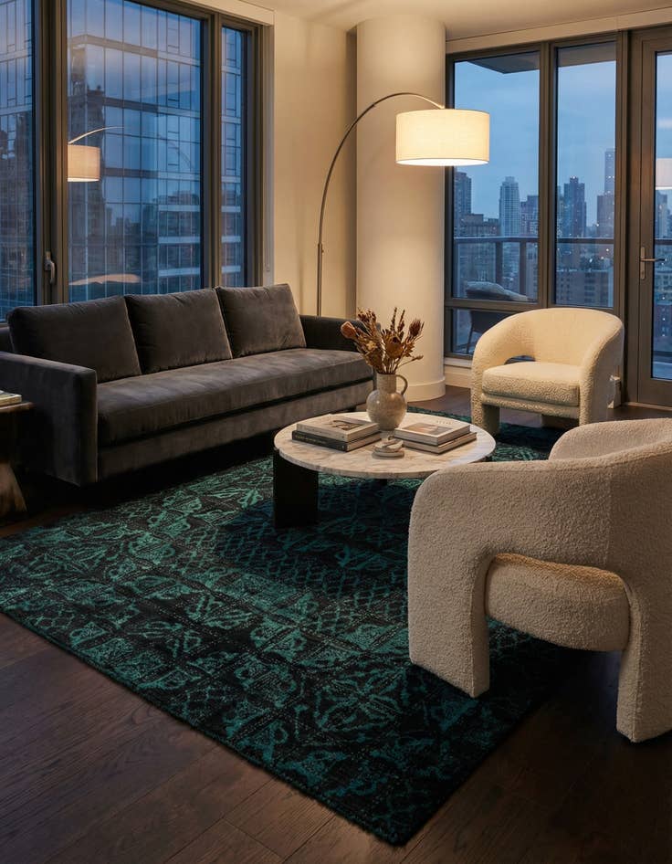 Detail image of  6' x 9'  Hand Knotted Darya Wool Rug