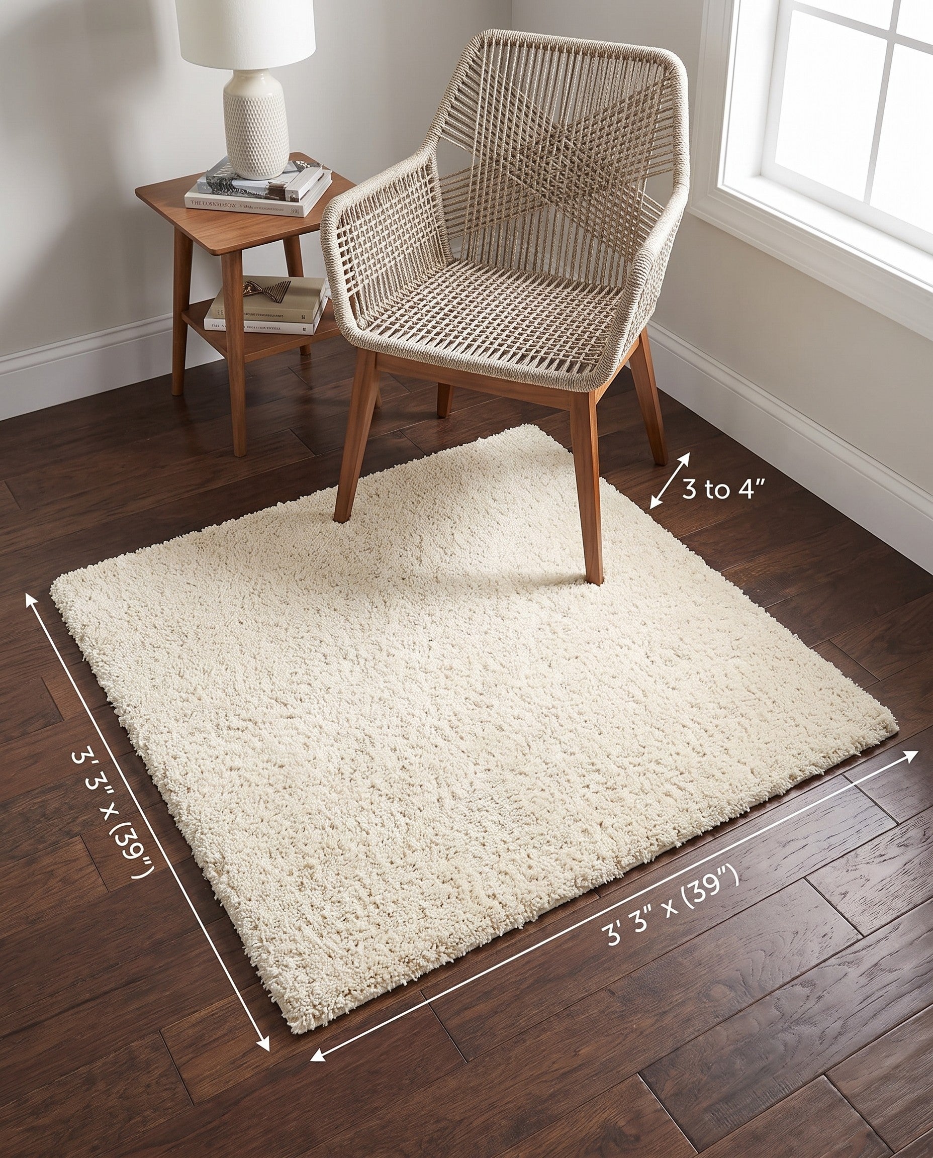 3' 3 x 3' 3 Everyday Shag Square Rug