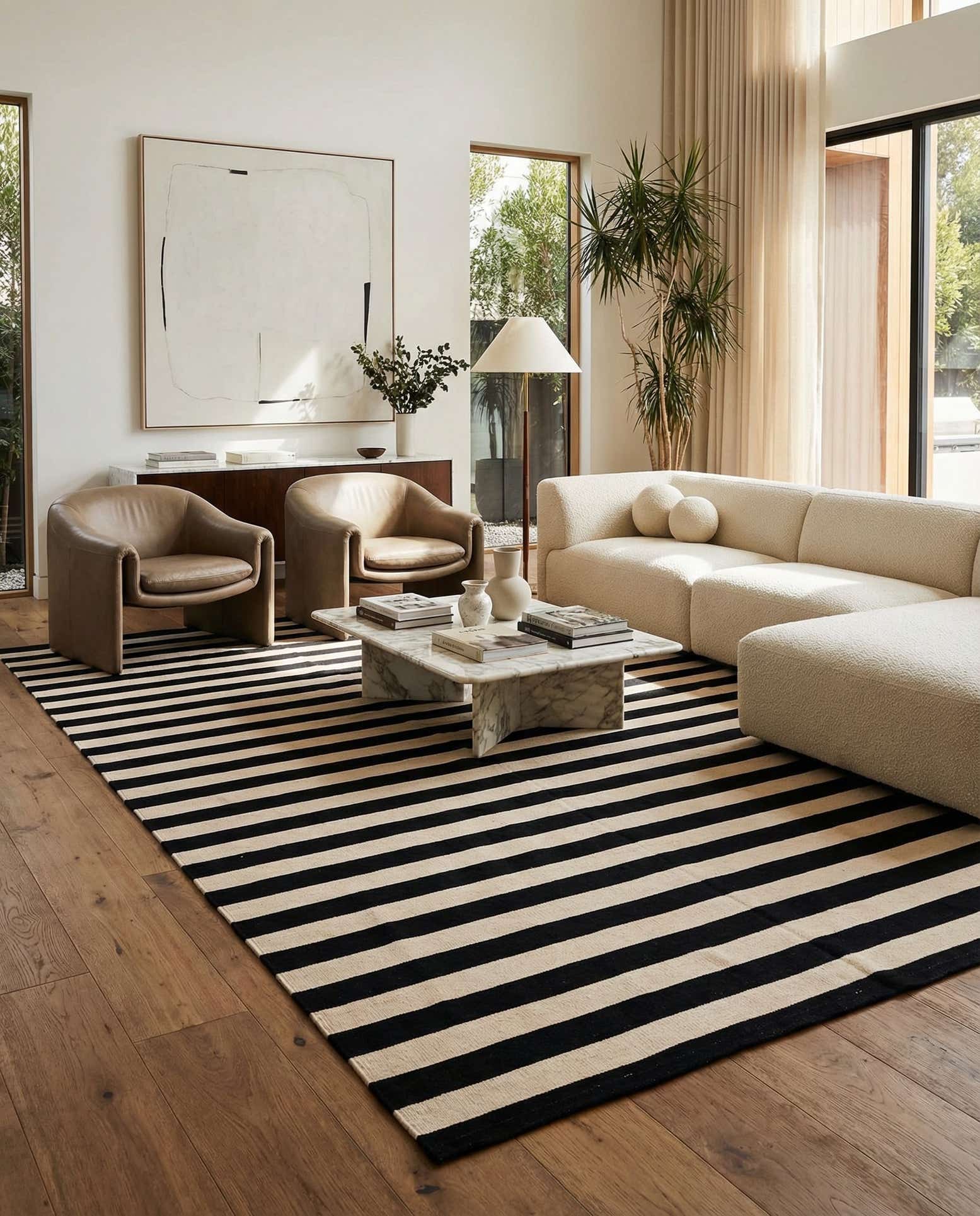 6' 9 x 9' 11 Hand Woven Kilim Modern Wool Rug