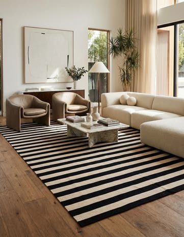 6' 9 x 9' 11 Hand Woven Kilim Modern Wool Rug
