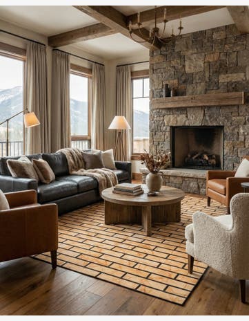 5' 3 x 8' 1 Cowhide - Patchwork Rug