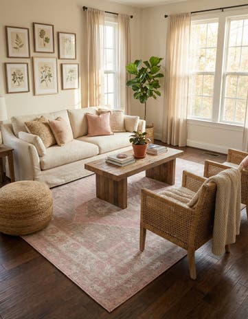 7' x 10' Easy-Clean Traditional Indoor / Outdoor Rug