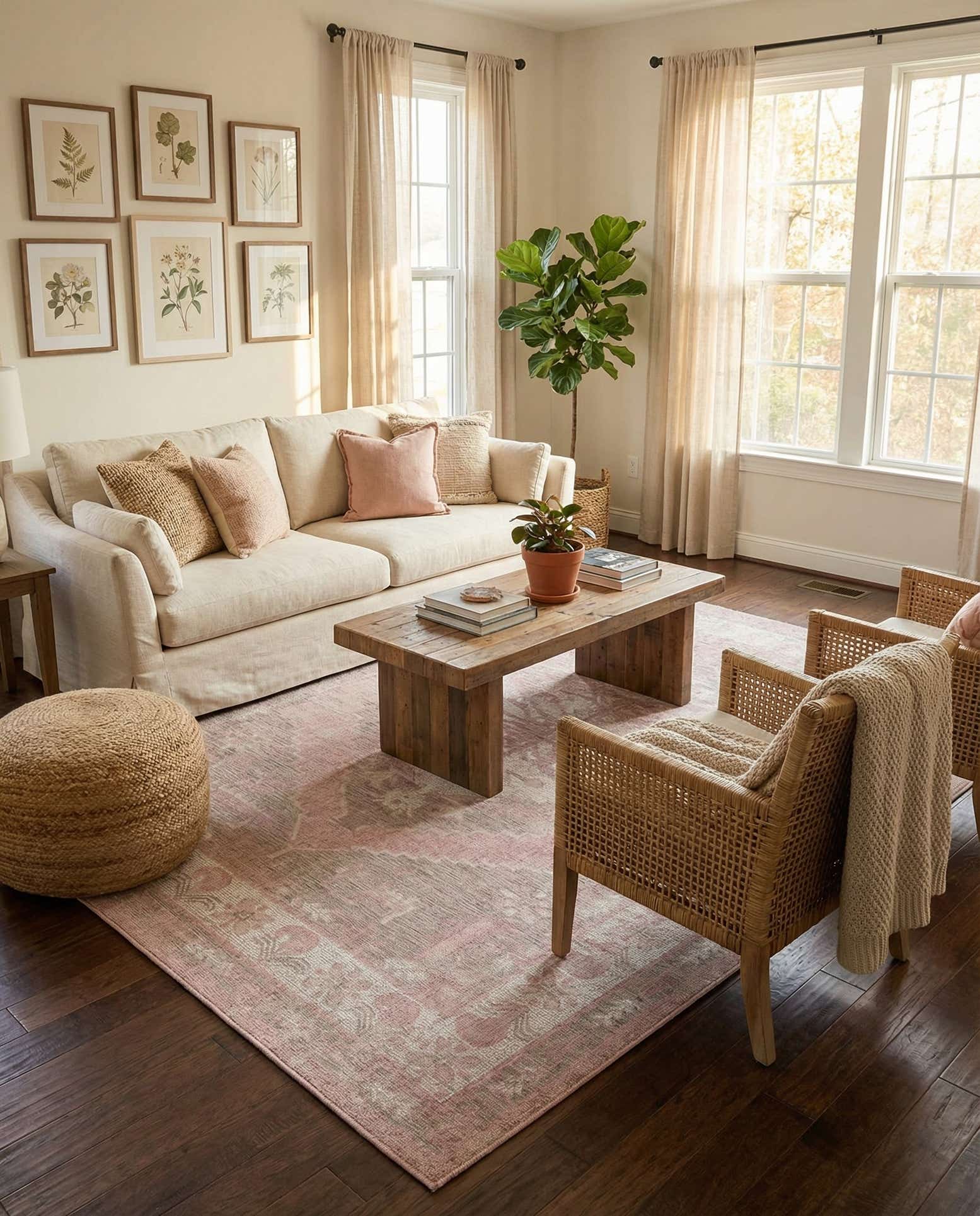 7' x 10' Easy-Clean Traditional Indoor / Outdoor Rug