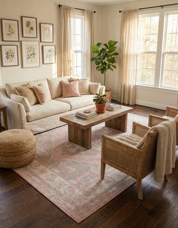7' x 10' Easy-Clean Traditional Indoor / Outdoor Rug