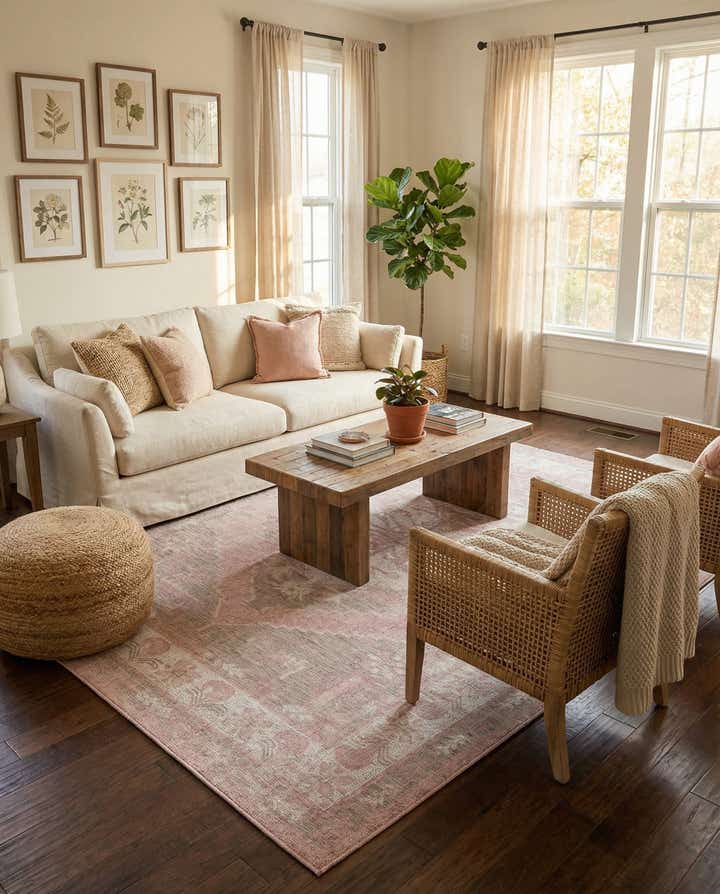 7' x 10' Easy-Clean Traditional Indoor / Outdoor Rug