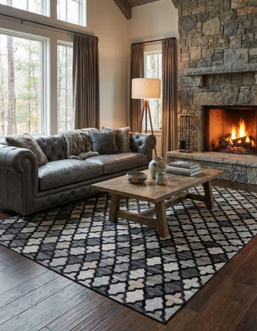 8' 1 x 9' 11 Cowhide - Patchwork Rug