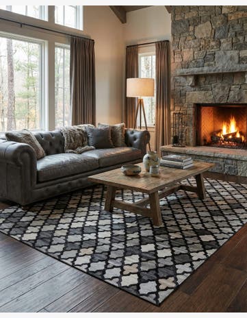 8' 1 x 9' 11 Cowhide - Patchwork Rug