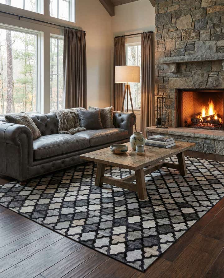 8' 1 x 9' 11 Cowhide - Patchwork Rug