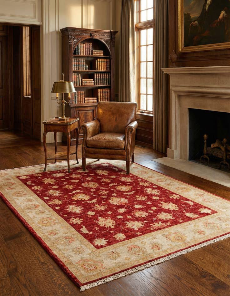 Detail image of 5' 1 x 6' 4 Kaizar Wool Rug