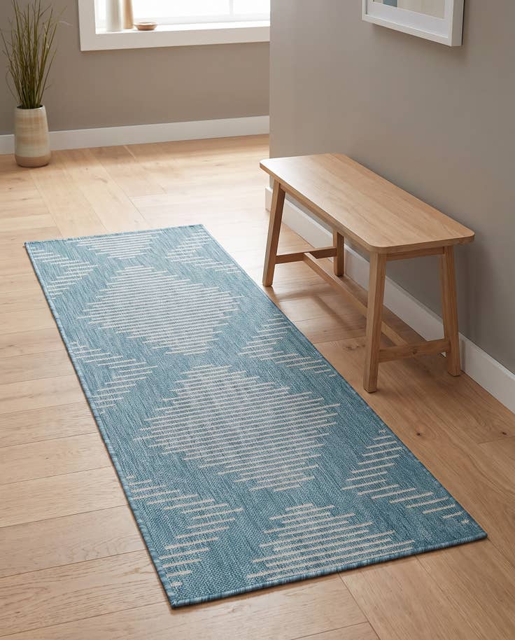 Detail image of 2' x 5' 3 Easy-Clean Modern Indoor / Outdoor Runner Rug