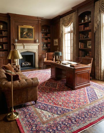 9' 8 x 12' 8 Hand Knotted Farahan Persian Wool Rug