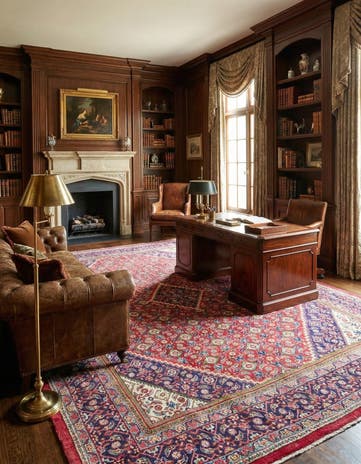 9' 8 x 12' 8 Hand Knotted Farahan Persian Wool Rug
