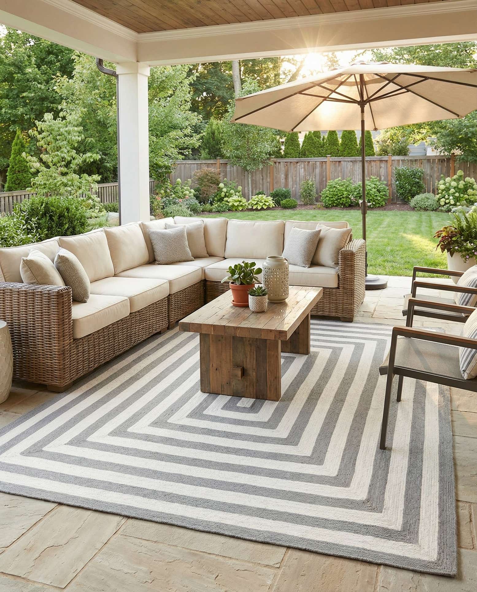 9' x 12' Easy-Clean Eco Verse Washable Indoor / Outdoor Rug